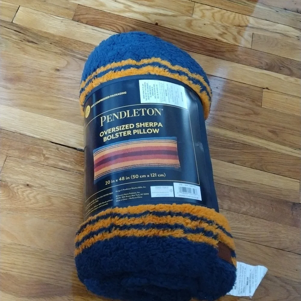 Pendleton Oversized Sherpa Bolster Pillow White Sands Grand Canyon